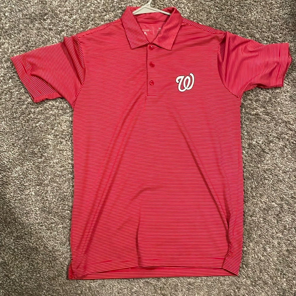 Men's Washington Nationals Antigua Red/White Esteem Polo | Size: M